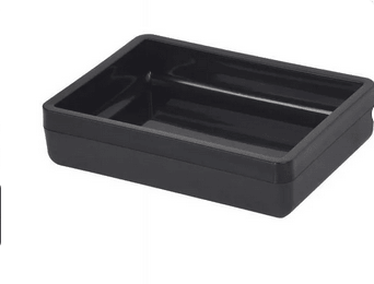 Mainstays Frosted Black Plastic Soap Dish