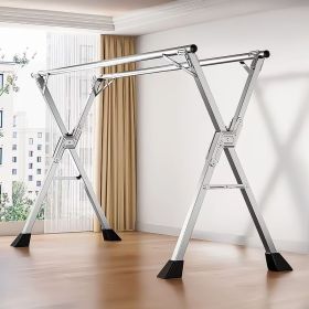 SOGA 2.4m Portable Standing Clothes Drying Rack Foldable Space-Saving Laundry Holder Indoor Outdoor