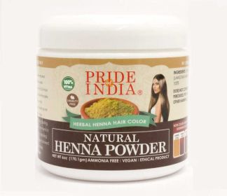 Henna Powder - Natural - W Gloves 0.5Lb Jar oz