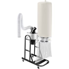 VEVOR Vortex Dust Collector Woodworking Dust Collector 1.5HP 220V w/ Mobile Base