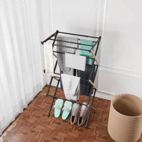 1set, Metal Clothes Rack, Pre Assembled Clothes Rack, Expandable Laundry Drying Rack, Towel Rack For Indoor And Outdoor Use