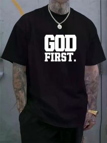 [Summer Outdoor Cotton Crew Neck] Cotton, Men's Creative Top, Casual Short Sleeve Crew Neck T-shirt, Men's Clothing For Summer Outdoor