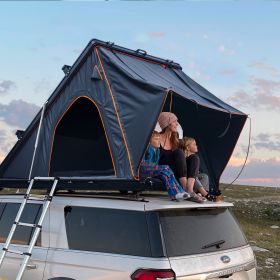 Trustmade Triangle Aluminium Black Hard Shell Grey Rooftop Tent with Roof Rack Scout Plus Series (Product: BlackGrey)