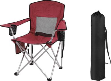 Camping Chair, Portable Folding Outdoor Chair With Armrests, Cup Holder And Carrying Bag, Foldable Chair For Camping, Beach And More. Multiple Co (Option: BGD)